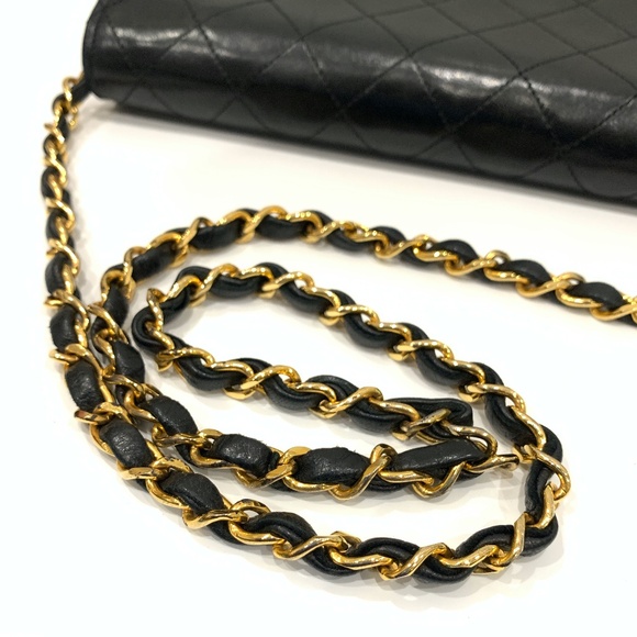 Chanel Black Leather Gold Chain Flap Bag Sku#001 (Gently used, fair condition) - Picture 9 of 11